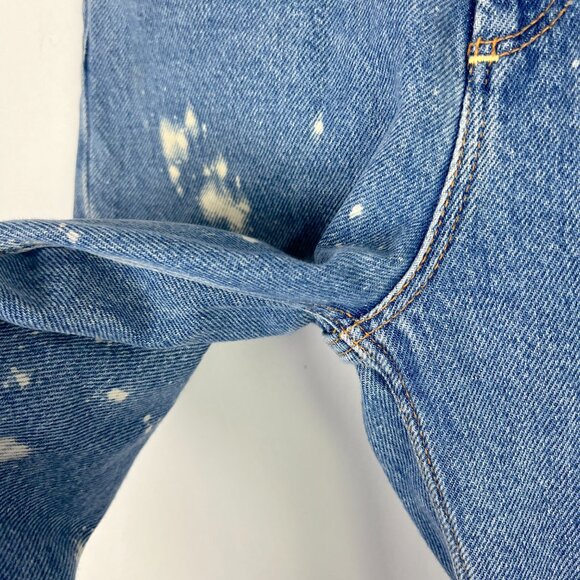 Sandro Paris Paint Bleach Splatter Jeans Medium Wash FR Size 34 US Size 2 EUC - Picture 4 of 13